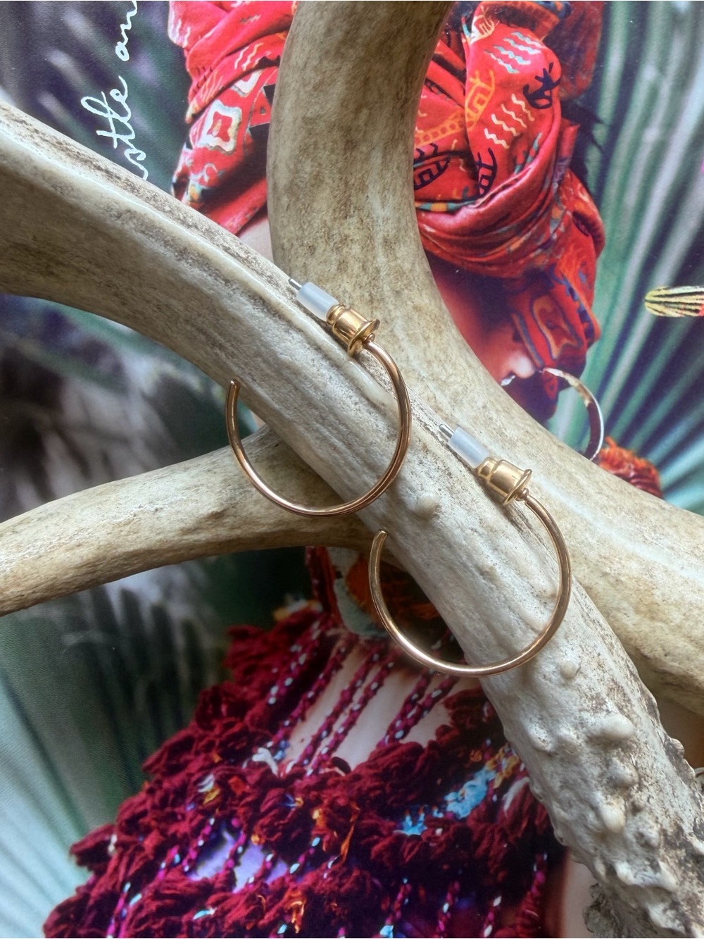 Gold Tone Classic Hoop Earrings - Simple Everyday Hoops Western